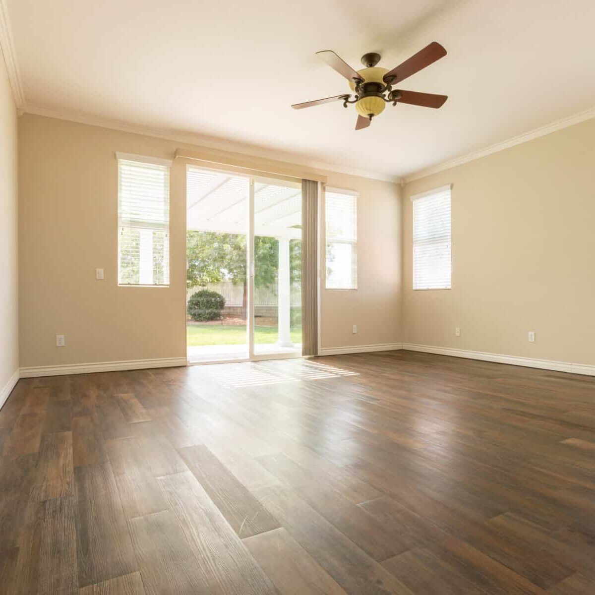 Room Of House with Finished Wood Floors.